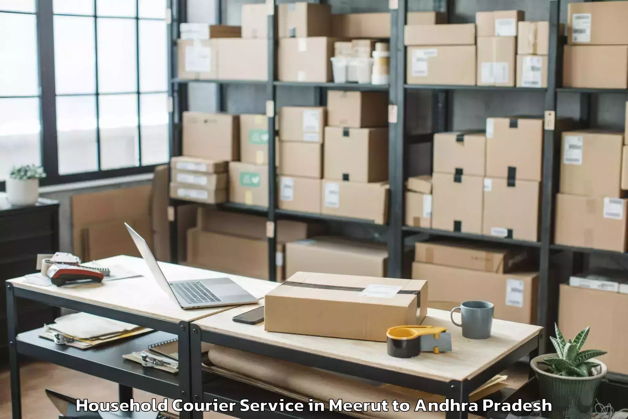 Top Meerut to Ponnaluru Household Courier Available